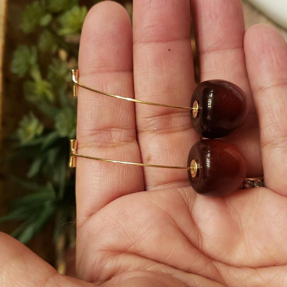 NEW Red Cherry Earrings SMALL